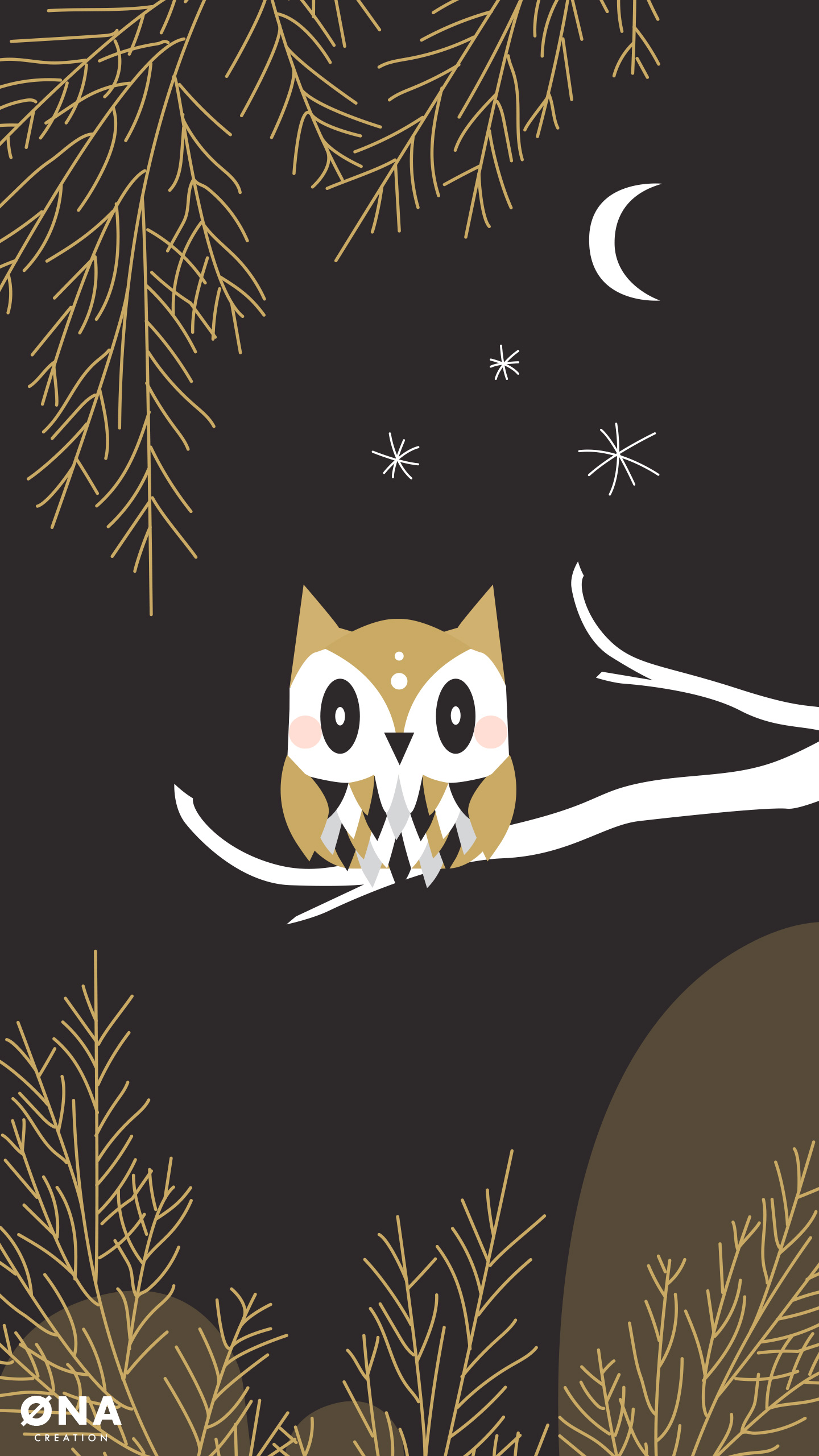 Free Wallpapers Deer Fox Owl Raccoon For Iphone And